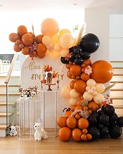 Double Stuffed Orange Apricot Black Balloon Garland Arch Kit-Orange, Apricot, Black Balloons For Baby Shower, Birthday Party, Bridal Shower, Celebrations | The Storepaperoomates Retail Market - Fast Affordable Shopping