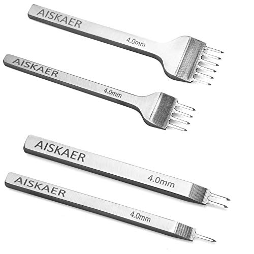 Aiskaer White Steel 4mm 1/2/4/6 Prong DIY Diamond Lacing Stitching Chisel Set Leather Craft Kits | The Storepaperoomates Retail Market - Fast Affordable Shopping