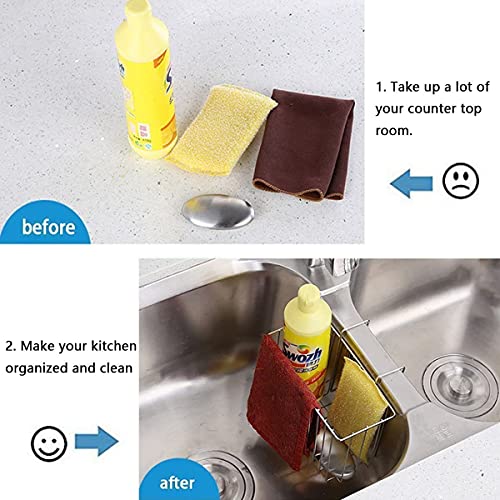 Kitchen Sponge Holder, Aiduy Sink Caddy Brush Dishwashing Liquid Drainer Rack – Stainless Steel | The Storepaperoomates Retail Market - Fast Affordable Shopping