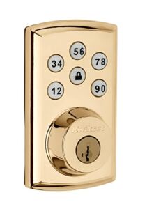 Kwikset 98880-006 SmartCode 888 Smart Lock Touchpad Electronic Deadbolt Door Lock with Z-Wave Plus Featuring SmartKey Security in Polished Brass