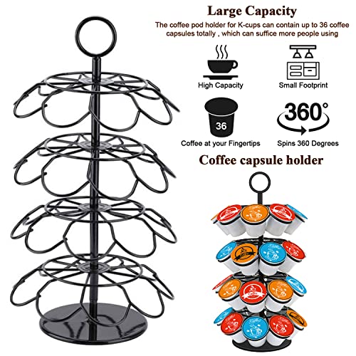 SHURFFY Coffee Pod Carousel Holder Organizer Compatible with 36 Cup Pods | The Storepaperoomates Retail Market - Fast Affordable Shopping