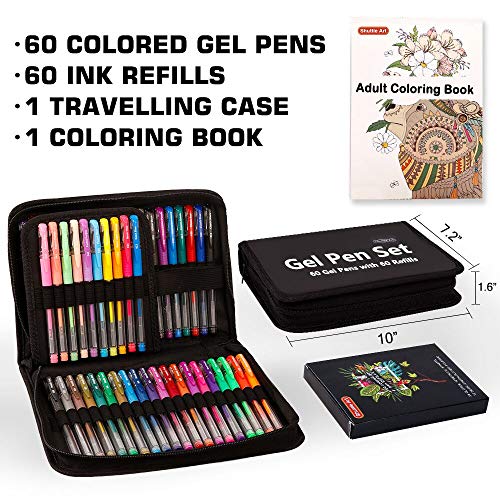Gel Pens, Shuttle Art 120 Pack Gel Pen Set 60 Colored Gel Pen with 60 Refills for Adults Coloring Books Drawing Doodling Crafts Scrapbooking Journaling | The Storepaperoomates Retail Market - Fast Affordable Shopping