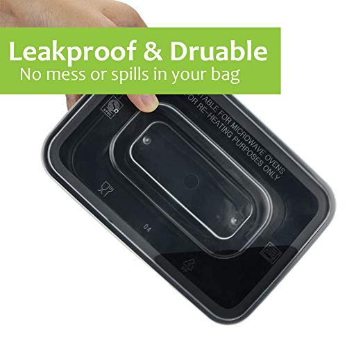 Meal Prep Container, 50 Pack (750ML/ 26 OZ) Food Storage Containers with Lids, Disposable Bento Box Reusable Plastic Lunch Box Kitchen Food Take-Out Box Microwave/Dishwasher/Freezer Safe | The Storepaperoomates Retail Market - Fast Affordable Shopping