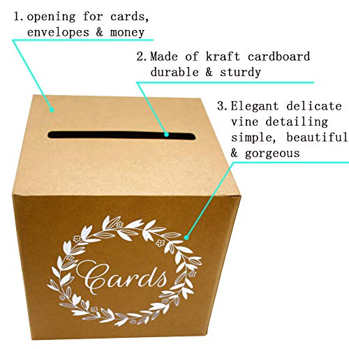 KALEFO Kraft Card Box Wedding Favors Post Box Cardboard Wedding Party Decor Table Centerpiece | The Storepaperoomates Retail Market - Fast Affordable Shopping