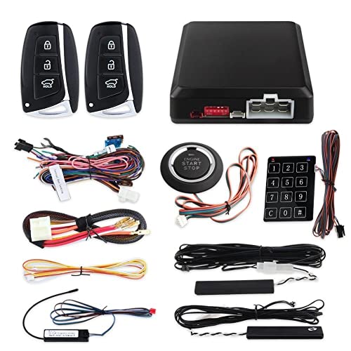 KSHAAR Remote Start Car Alarm Keyless Entry Push Start System Central Lock Touch Password Entry (Color : EC002-HY) | The Storepaperoomates Retail Market - Fast Affordable Shopping