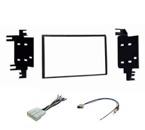 Premium Car Stereo Install Dash Kit, Wire Harness, and Antenna Adapter for Installing a Double Din Aftermarket Radio for Some 2011-2019 Nissan NV/Rogue/Quest/Versa – Compatible Vehicles Listed Below