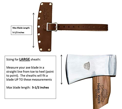 Helko Werk Leather Axe Sheath (Large) – Genuine Leather Sheath for Axes and Hatchets Leather and Hatchet Cover and Axe Cover (Large) | The Storepaperoomates Retail Market - Fast Affordable Shopping