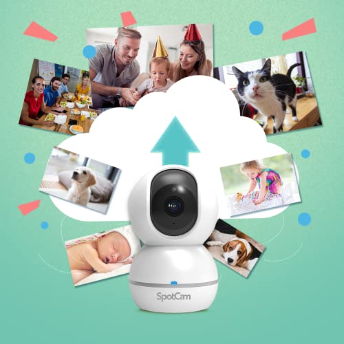 SpotCam Eva 2 Wireless Home Security Camera, 1080p FHD, Indoor, Night Vision, Two-Way Talk, Motion & Sound Alert, PTZ Pan/Tilt, Automatic Human Tracking, with Free Fulltime Cloud Recording | The Storepaperoomates Retail Market - Fast Affordable Shopping