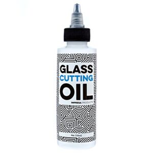 Glass Cutting Oil with Precision Application Top – 4 Ounces – Made in USA Custom-Formulated for an Array of Glass Cutters and Glass Cutting Applications Including Bottles