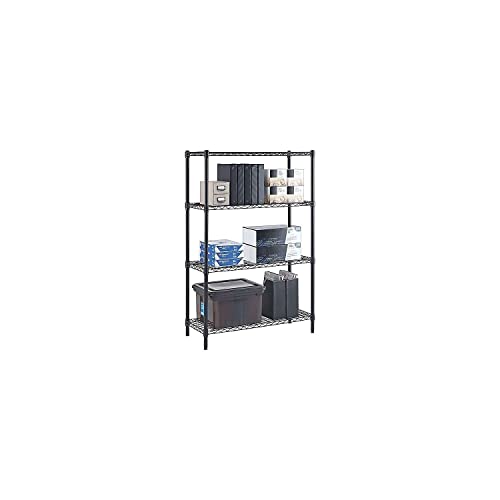 Whalen 990491 4-Shelf Wire Unit 36-Inch W Black (Ws143654-4B) | The Storepaperoomates Retail Market - Fast Affordable Shopping