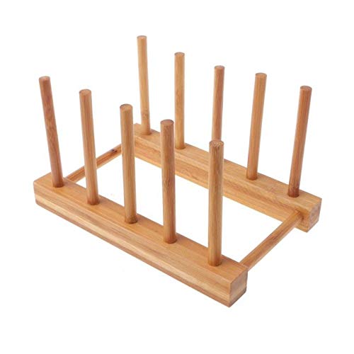 YWSHF Bamboo Wooden Dish Rack Dishes Drainboard Drying Drainer Storage Holder Stand Kitchen Cabinet Organizer for Dish/Plate/Bowl/Cup/Pot Lid/Book | The Storepaperoomates Retail Market - Fast Affordable Shopping