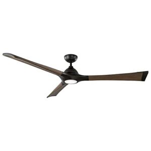 Woody Smart Indoor and Outdoor 3-Blade Ceiling Fan 72in Oil Rubbed Bronze/Dark Walnut with 3000K LED Light Kit and Remote Control works with Alexa, Google Assistant, Samsung Things, and iOS or Android App