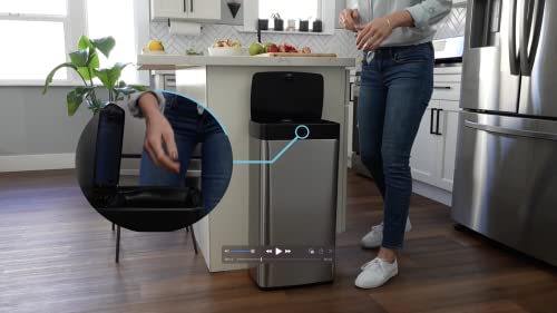 Simpli-Magic Sensor Trash Can Automatic Touchless Kitchen Garbage Bin, Stainless Steel, 13 Gallon | The Storepaperoomates Retail Market - Fast Affordable Shopping