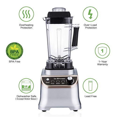 La Reveuse 1200 Watts Powerful Blender Countertop High Speed with 51 oz BPA Free Jar for Smoothies, Shakes, Frozen Drinks | The Storepaperoomates Retail Market - Fast Affordable Shopping