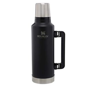 Stanley Classic Vacuum Insulated Wide Mouth Bottle – BPA-Free 18/8 Stainless Steel Thermos for Cold & Hot Beverages – Keeps Liquid Hot or Cold for Up to 24 Hours – Matte Black, 2 QT