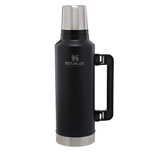 Stanley Classic Vacuum Insulated Wide Mouth Bottle – BPA-Free 18/8 Stainless Steel Thermos for Cold & Hot Beverages – Keeps Liquid Hot or Cold for Up to 24 Hours – Matte Black, 2 QT | The Storepaperoomates Retail Market - Fast Affordable Shopping