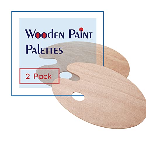 Mr. Pen- Wooden Paint Palette, 2 Pack, Artist Palette, Painting Palette, Oil Paint Palette, Wood Paint Palette, Art Pallet for Painting, Palettes, Wood Paint Pallet | The Storepaperoomates Retail Market - Fast Affordable Shopping
