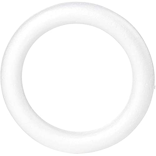 Juvale 8 Inch Foam Wreath Forms for DIY Crafts, Polystyrene Rings for Art Projects, Florists, Weddings, Home Decor (6 Pack) | The Storepaperoomates Retail Market - Fast Affordable Shopping