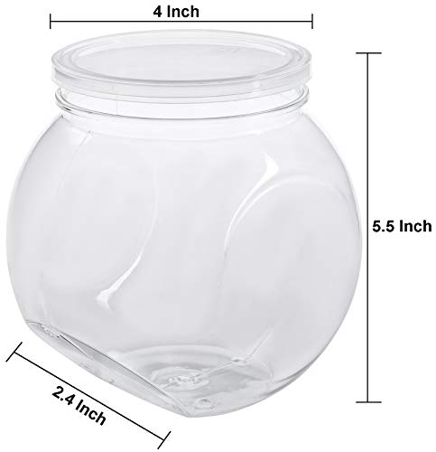 TOPZEA 3 Pack Candy Jars with Lids, 46 Oz Plastic Candy Jar with Lid Clear Cookie Container Sweet Jar Wide Mouth Opening Kitchen Countertop Jars for Candies, Jelly Beans, Cookies, Cereal Snack Storage | The Storepaperoomates Retail Market - Fast Affordable Shopping