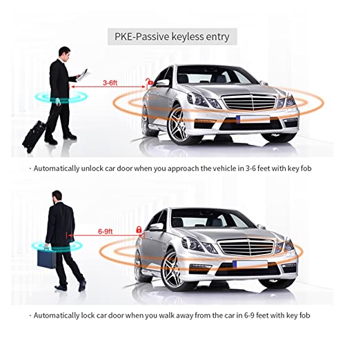 AERFEN PKE Car Alarm System with Remote Engine Start Smart Key Push Button Start Touch Password Keypad Auto Lock Unlock | The Storepaperoomates Retail Market - Fast Affordable Shopping