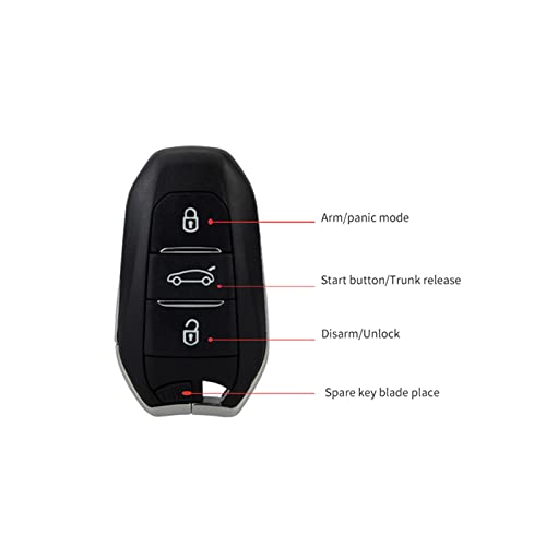 AERFEN PKE Car Alarm System with Remote Engine Start Smart Key Push Button Start Touch Password Keypad Auto Lock Unlock | The Storepaperoomates Retail Market - Fast Affordable Shopping