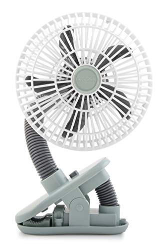 O2COOL 4 Inch Clip On Stroller Fan, Portable Battery Operated for Outdoor, Car Seat and Baby Crib. Flexible Neck and Adjustable Head for Multi-directional Cooling (Grey) | The Storepaperoomates Retail Market - Fast Affordable Shopping