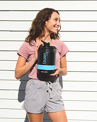 COLDEST Sports Water Bottle Half Gallon, 64 oz, 1/2 Gallon (Straw Lid), Leak Proof, Vacuum Insulated Stainless Steel, Hot Cold, Double Walled, Thermo Mug, Metal Canteen Growler Jug | The Storepaperoomates Retail Market - Fast Affordable Shopping