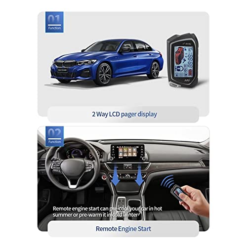 GAMYX 2 Way Car Alarm System LCD Display Auto Start Push Engine Stop Button with Sensing Module Smartphone App Control | The Storepaperoomates Retail Market - Fast Affordable Shopping