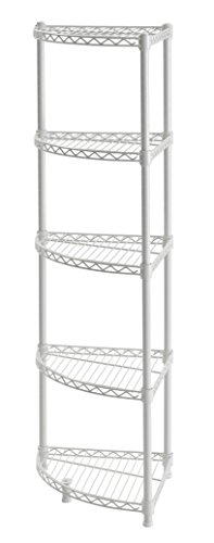 Muscle Rack WSCR141447 5-Shelf Steel Wire Corner Shelving Unit, 14″ Width, 47″ Height, 14″ Depth , White | The Storepaperoomates Retail Market - Fast Affordable Shopping