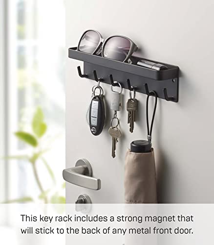 YAMAZAKI home 2755 Magnetic Key Rack with Tray, One Size, Black | The Storepaperoomates Retail Market - Fast Affordable Shopping