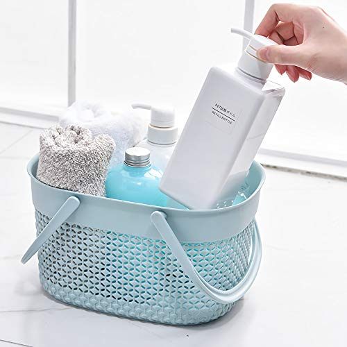 rejomiik Portable Shower Caddy Basket, Plastic Organizer Storage Tote with Handles Toiletry Bag Bin Box for Bathroom, College Dorm Room Essentials, Kitchen, Camp, Gym, Blue | The Storepaperoomates Retail Market - Fast Affordable Shopping