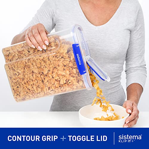 Sistema KLIP IT PLUS Cereal Storage Container | Airtight 4.2 Litre Food Pantry Storage Container | 4.2L | BPA-Free | The Storepaperoomates Retail Market - Fast Affordable Shopping