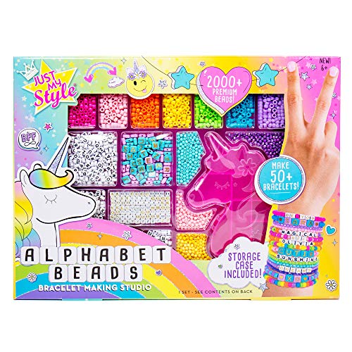 Just My Style Alphabet Beads Bracelet Making Studio By Horizon Group USA, Make 50+ Custom Bracelets With Over 2000+ Premium Beads, Includes Storage Case & Project Instructions, DIY Bracelet Making Kit | The Storepaperoomates Retail Market - Fast Affordable Shopping