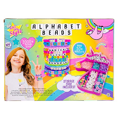 Just My Style Alphabet Beads Bracelet Making Studio By Horizon Group USA, Make 50+ Custom Bracelets With Over 2000+ Premium Beads, Includes Storage Case & Project Instructions, DIY Bracelet Making Kit | The Storepaperoomates Retail Market - Fast Affordable Shopping