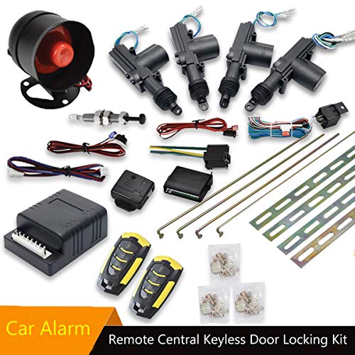 TOTMOX Power Central Locking System Keyless Entry System Universal Keyless Entry Car Kit with Trunk Release Button Remotes & 4pcs Door Lock Actuator | The Storepaperoomates Retail Market - Fast Affordable Shopping