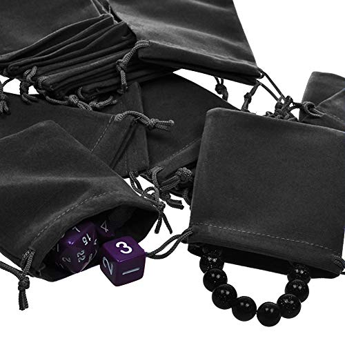 BLUECELL Pack of 20pcs 3″ X 4″ Velvet Drawstring Cloth Jewelry / Gift / Headphones Bag / Pouches (Black) | The Storepaperoomates Retail Market - Fast Affordable Shopping