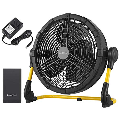 GeekAire CF100 Portable Outdoor 12 Inch USB Rechargeable Electric Battery Powered Fan with Detachable Battery Pack | The Storepaperoomates Retail Market - Fast Affordable Shopping