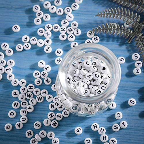 1620 Pieces A-Z Letter Beads, 7x4mm Sorted Alphabet Beads and White Acrylic Letter Bead Kit, Vowel Letter Beads for Jewellery Making&Crafts&Name BraceletsMaking&Crafts&Name Bracelets | The Storepaperoomates Retail Market - Fast Affordable Shopping
