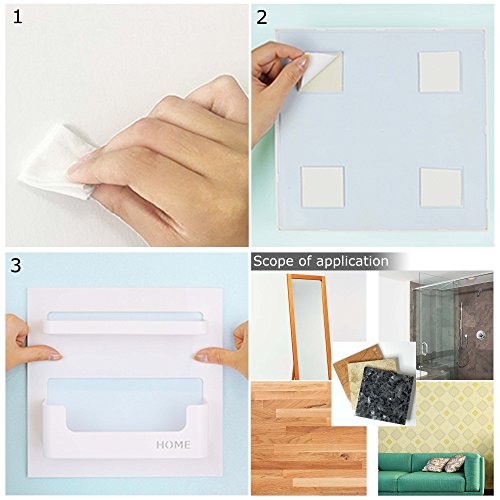 Easy Eco Life Bedside Shelf Accessories Organizer- Wall Mount Self Stick On,Ideal for Glasses,Remote,Earphone, Cell Phone Charger,Manicure Kit | The Storepaperoomates Retail Market - Fast Affordable Shopping
