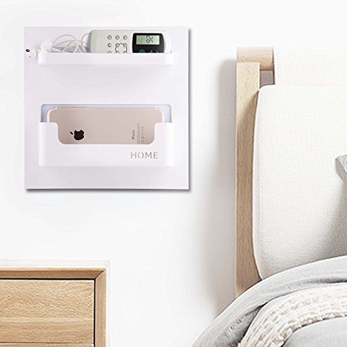 Easy Eco Life Bedside Shelf Accessories Organizer- Wall Mount Self Stick On,Ideal for Glasses,Remote,Earphone, Cell Phone Charger,Manicure Kit | The Storepaperoomates Retail Market - Fast Affordable Shopping