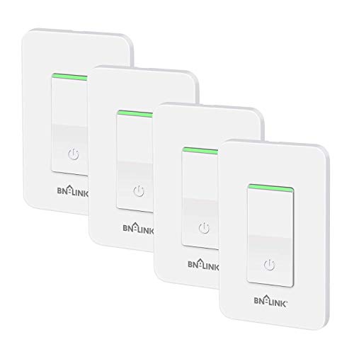 BN-LINK WiFi Smart in-Wall Light Switch, No Hub Required with Timer Function, White, Compatible with Alexa and Google Assistant, Neutral Wire Needed, 2.4 Ghz Network Only (4 Pack) | The Storepaperoomates Retail Market - Fast Affordable Shopping