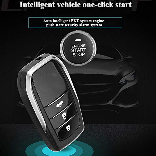 Shkalacar Passive Keyless Entry System Car Alarm System Universal PKE Engine Starter Push Button Vehicles Start/Stop Kit Safe Lock with 2 Smart Key Remote Control | The Storepaperoomates Retail Market - Fast Affordable Shopping