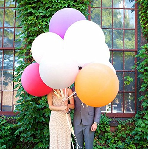 Giant Balloons 36-Inch White Balloons (Premium Helium Quality) Pkg/6, for Birthdays Wedding Photo Shoot and Festivals Christmas and Event Decorations | The Storepaperoomates Retail Market - Fast Affordable Shopping