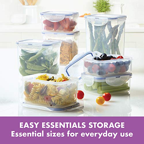 LocknLock Easy Essentials Food Storage lids/Airtight containers, BPA Free, 14 Piece – Tall Rectangle, Clear | The Storepaperoomates Retail Market - Fast Affordable Shopping