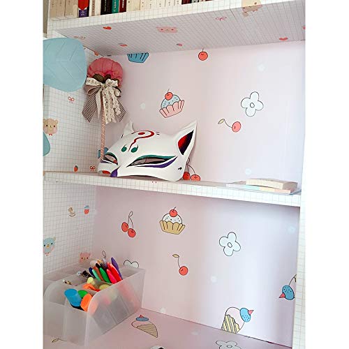 Yifasy Shelf Liner Cherry Cake Self-Adhesive Pink Drawer Paper Furniture Protector Redo Toddler Homeschooling Table Kids Toy Storage Box 118×17.7 Inch | The Storepaperoomates Retail Market - Fast Affordable Shopping