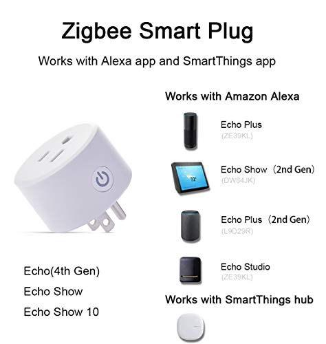 DIYmall Smart Plug Compatible with Alexa Echo Plus SmartThings Hub (Hub Required) Google Home Voice Pairing forZigbee 3.0 | The Storepaperoomates Retail Market - Fast Affordable Shopping