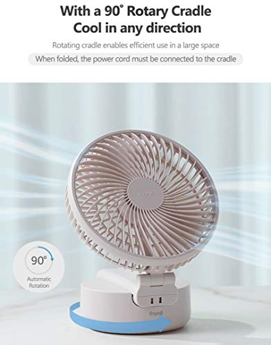 FromB Wind Spin 2 Portable & Desktop Hybrid BigFan, Personal Desk Fan with 6 Levels of Speed Control and Use up to 40 Hours, Powerful Folding Desk Fan for Travel, Foldable Handheld Design | The Storepaperoomates Retail Market - Fast Affordable Shopping