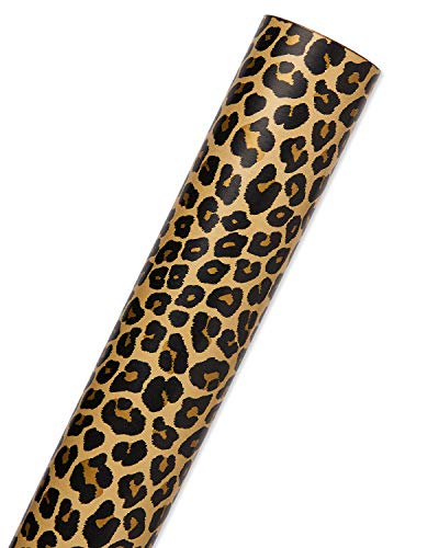 American Greetings Reversible Wrapping Paper, Leopard and Gold (1 Jumbo Roll, 175 sq. ft.) | The Storepaperoomates Retail Market - Fast Affordable Shopping