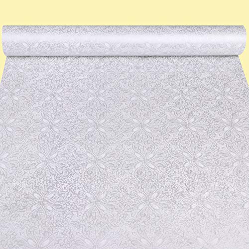 Yifely Silver Clover Petal Shelf Liner Removable Drawer Covering Vinyl Paper Christmas Home Shop Decor Gift Wrapping 17.7 Inch by 9.8 Feet | The Storepaperoomates Retail Market - Fast Affordable Shopping