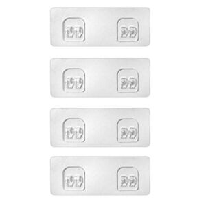 Chris.W 4 Pack Clear Adhesive Suction Sticker for No Drilling Bathroom Shower Shelf Accessories, Super Strong Adhesive Wall Sticker for Shower Caddy and More